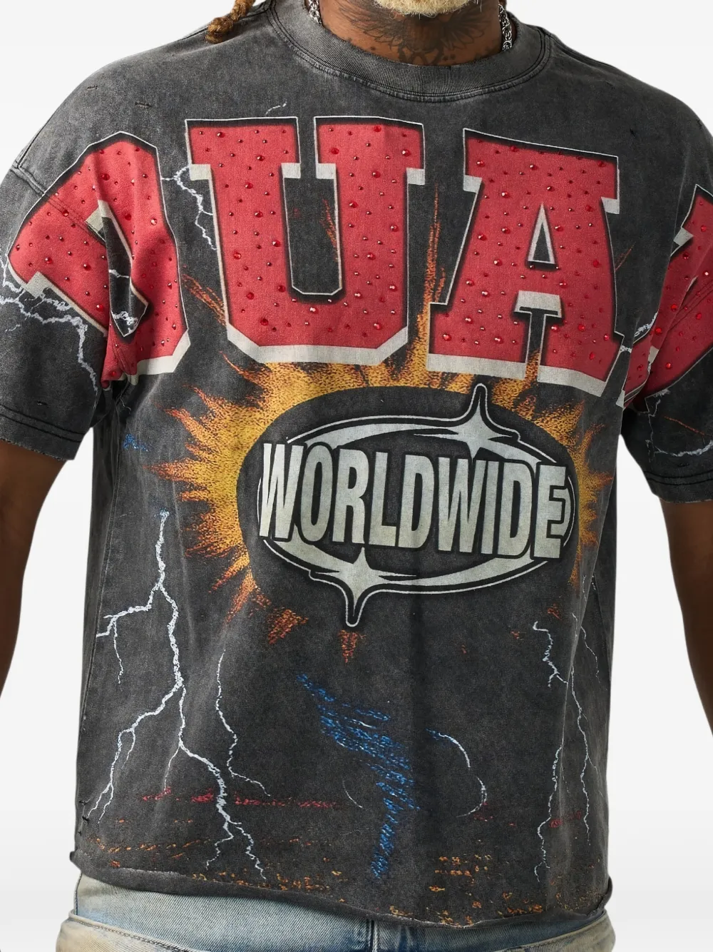  Duaa Worldwide Graphic T-shirt - Black 