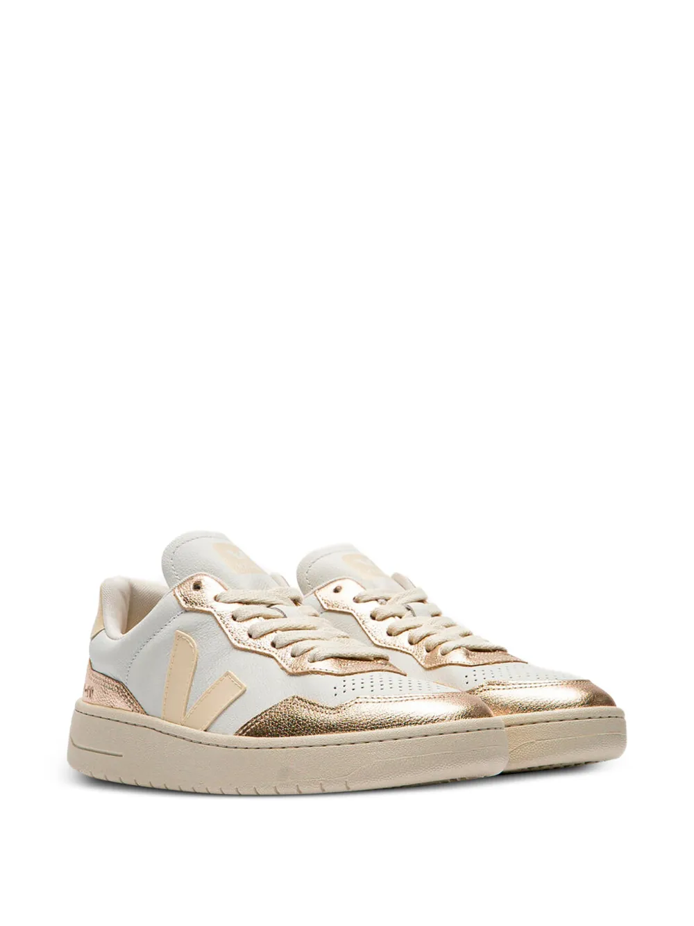 VEJA V-90 leather sneakers - Beige