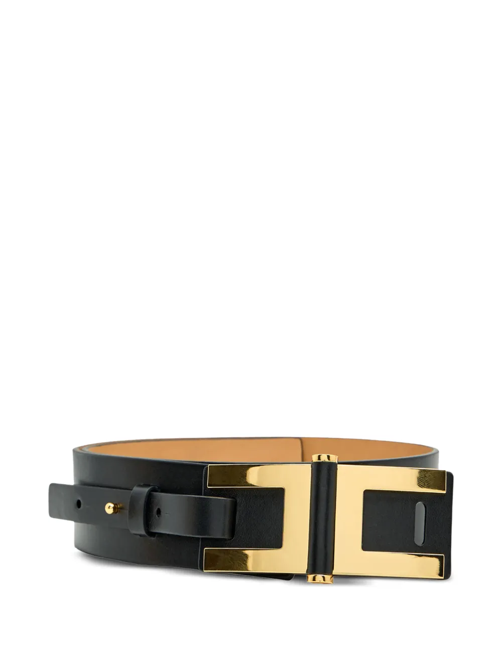Elisabetta Franchi logo-plaque belt - Nero