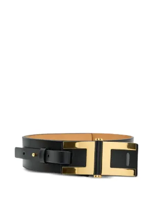 Elisabetta Franchi バックル レザーベルト | ブラック | FARFETCH JP