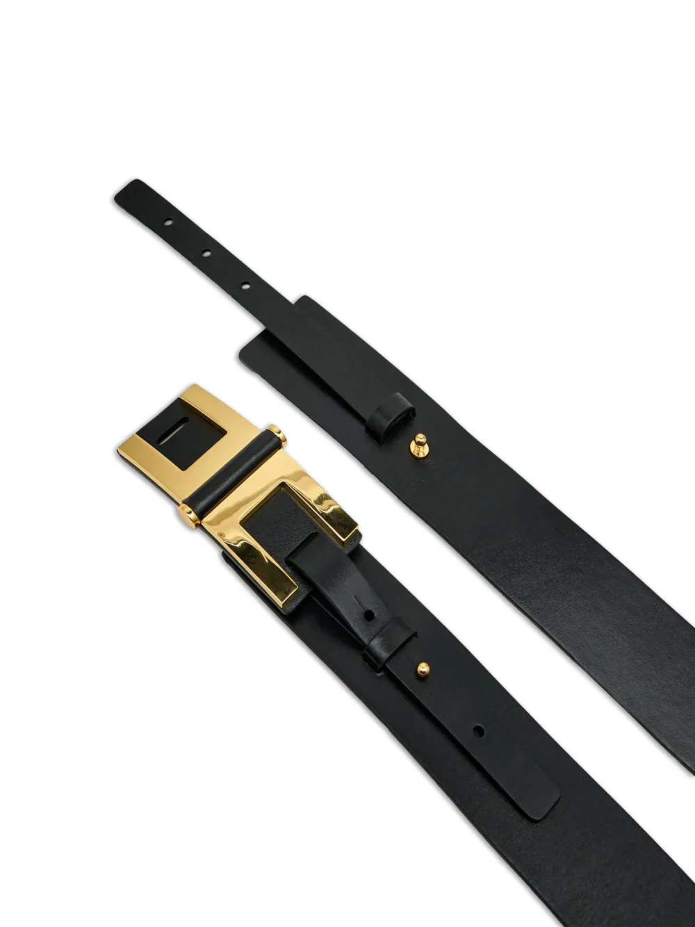 Elisabetta Franchi logo-plaque belt - Zwart