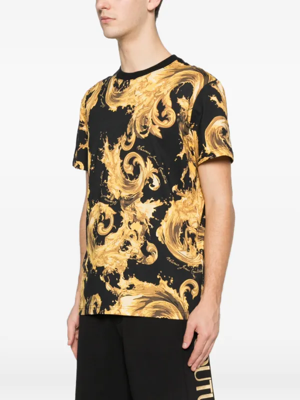美品◎近年モデル◎Versace メンズ カットソー Tシャツ バロックデザイン VERSACE バロッコ柄 オーガニック コットン Tシャツ (VERSACE/Tシャツ