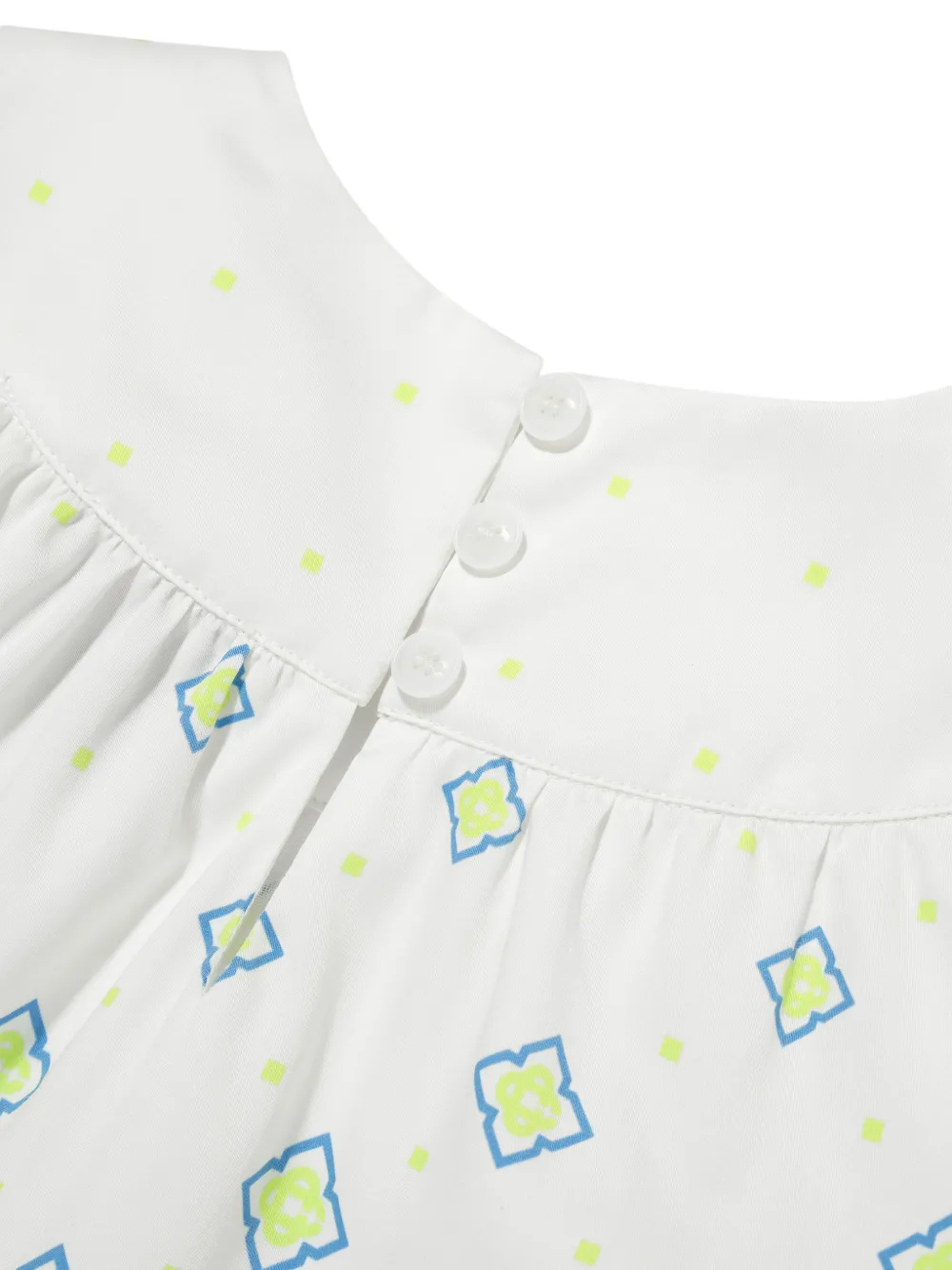 CASABLANCA KIDS Degrade jurk met monogramprint Wit