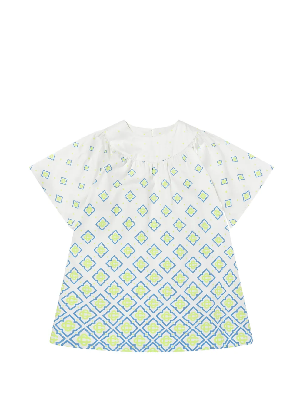CASABLANCA KIDS Degrade Monogram printed dress - Bianco