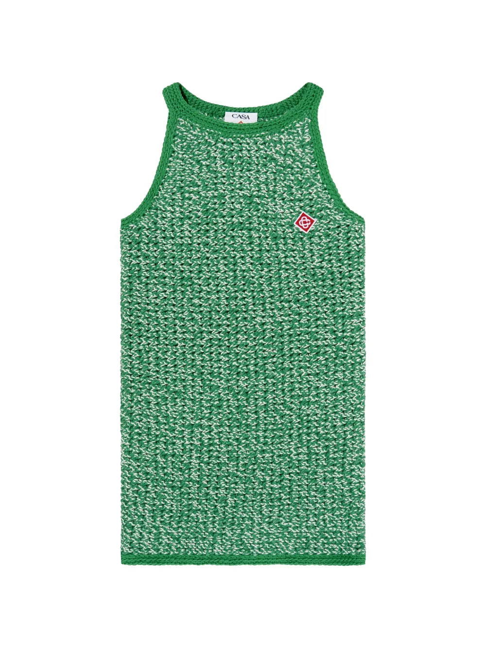 CASABLANCA KIDS Casa Mouline logo-appliquéd dress - Verde