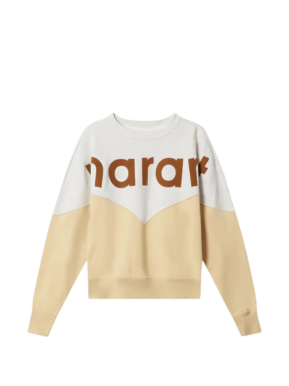 ISABEL MARANT Houston logo colour-block sweatshirt - Toni neutri