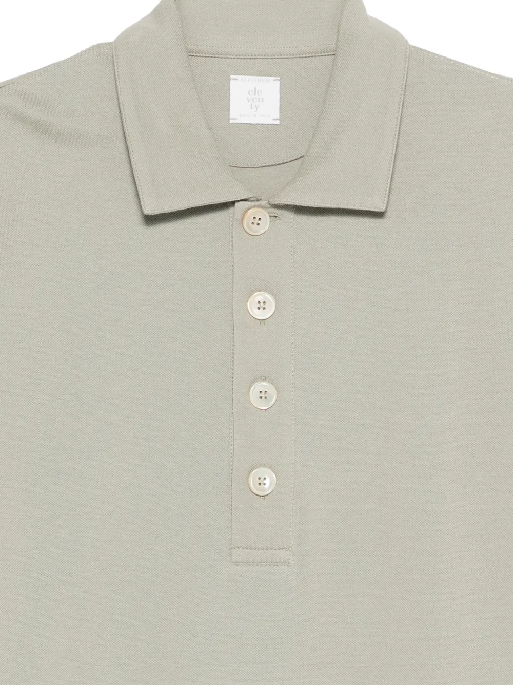 Eleventy Poloshirt met knopen Groen