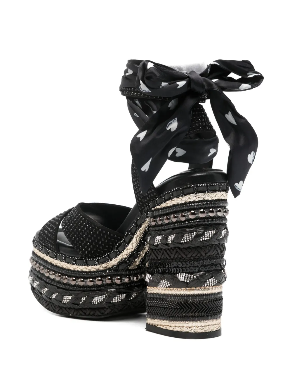 Kurt Geiger London Sandalen met hak en stras Zwart