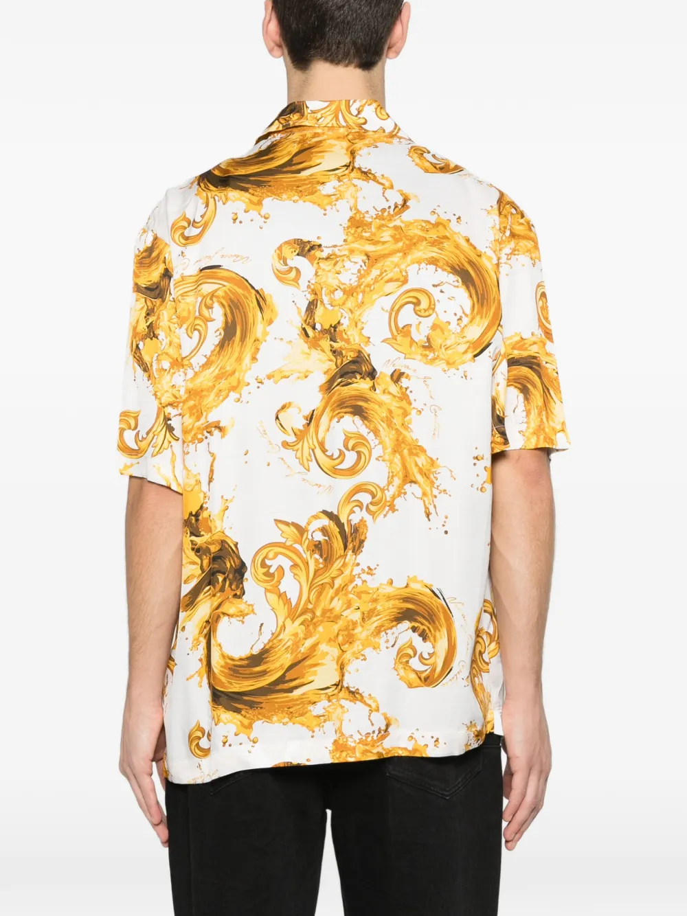 Versace Jeans Couture Overhemd met barokprint en zak Wit