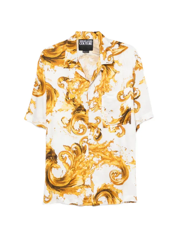 Versace Jeans Couture Camisa Com Estampa Barroca e Bolso | Branco