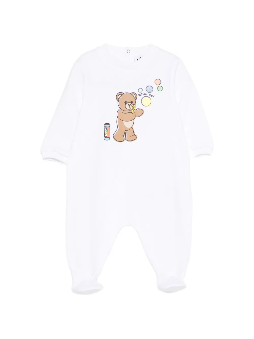 Moschino Kids bear-print pajamas - Bianco