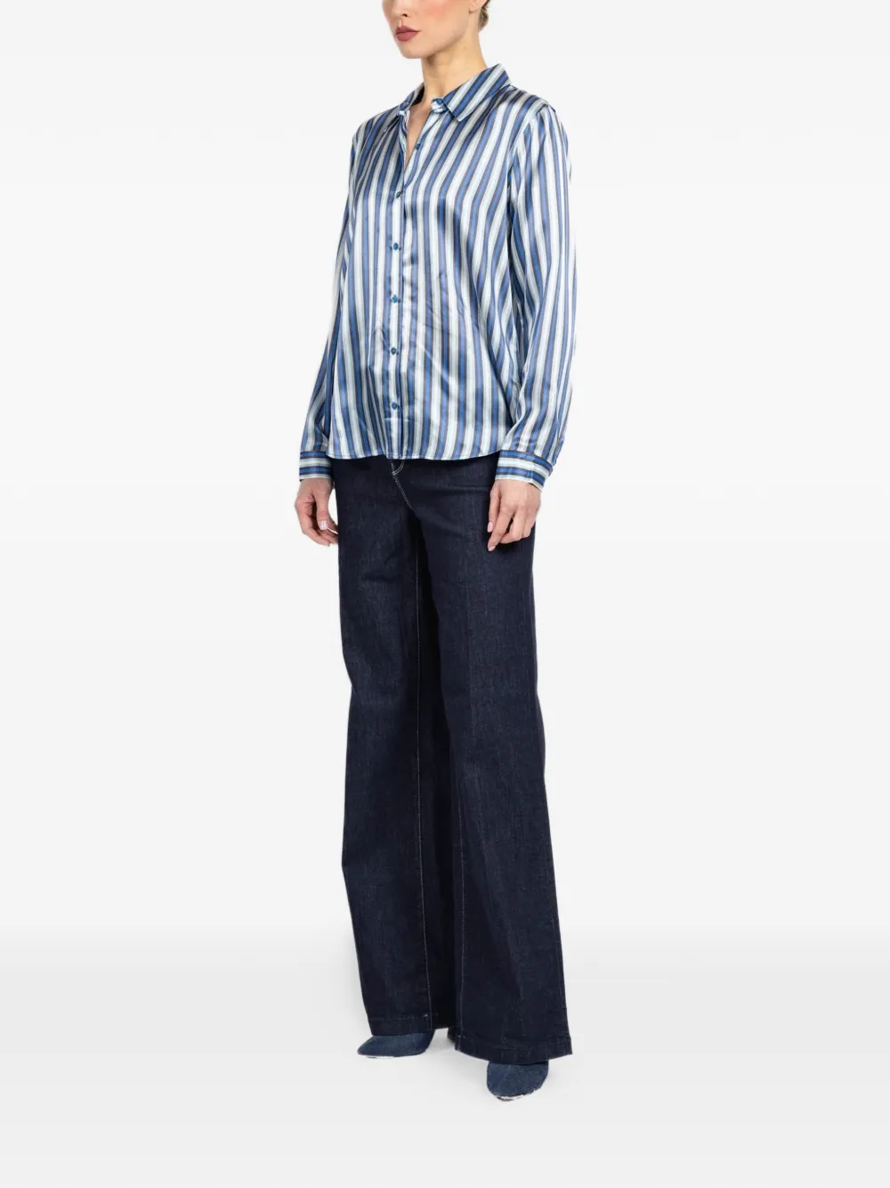  L'agence Blusa A Rayas - Azul 