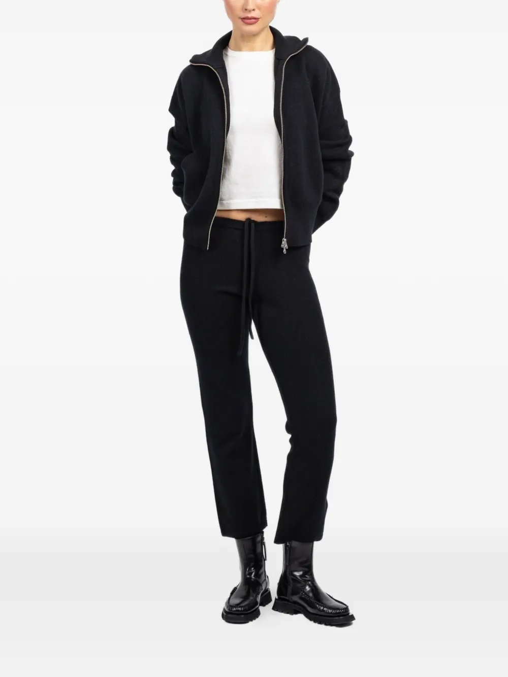 Extreme cashmere Wander drawstring trousers - Zwart