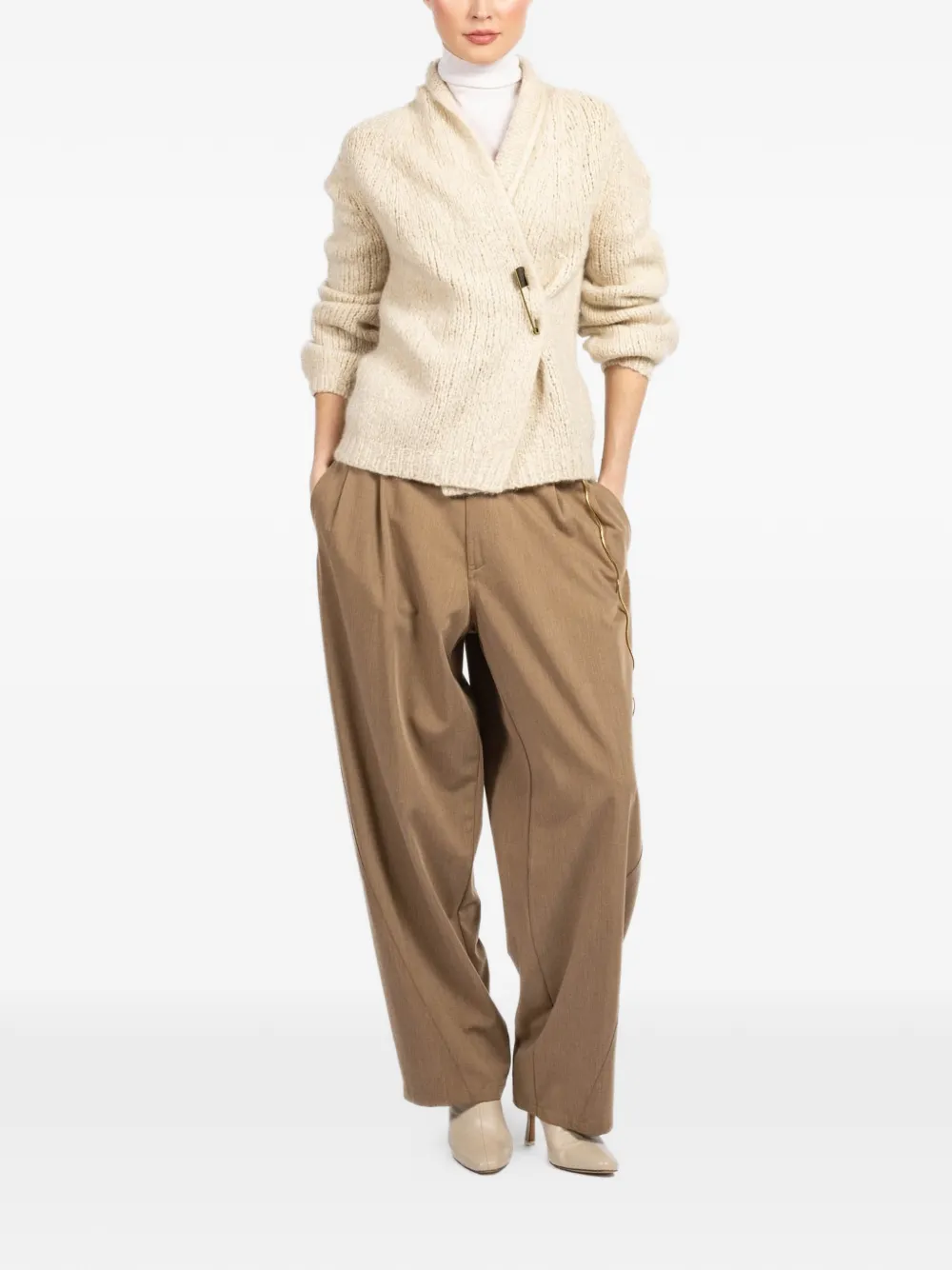 Hand-Knit Safety-Pin Cardigan