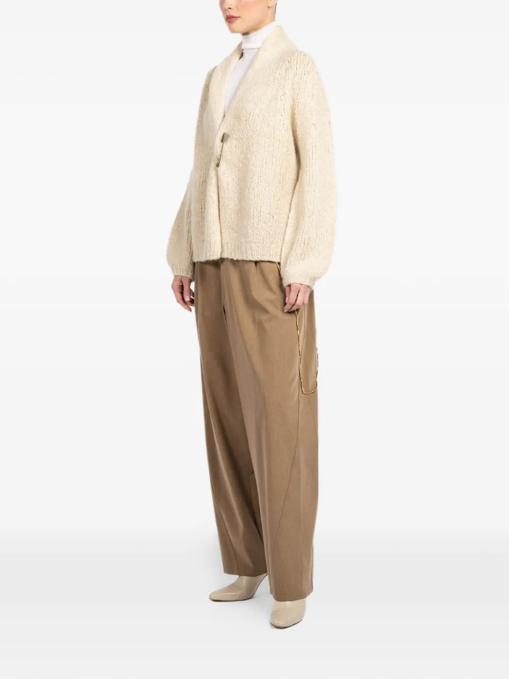 Hand-Knit Safety-Pin Cardigan