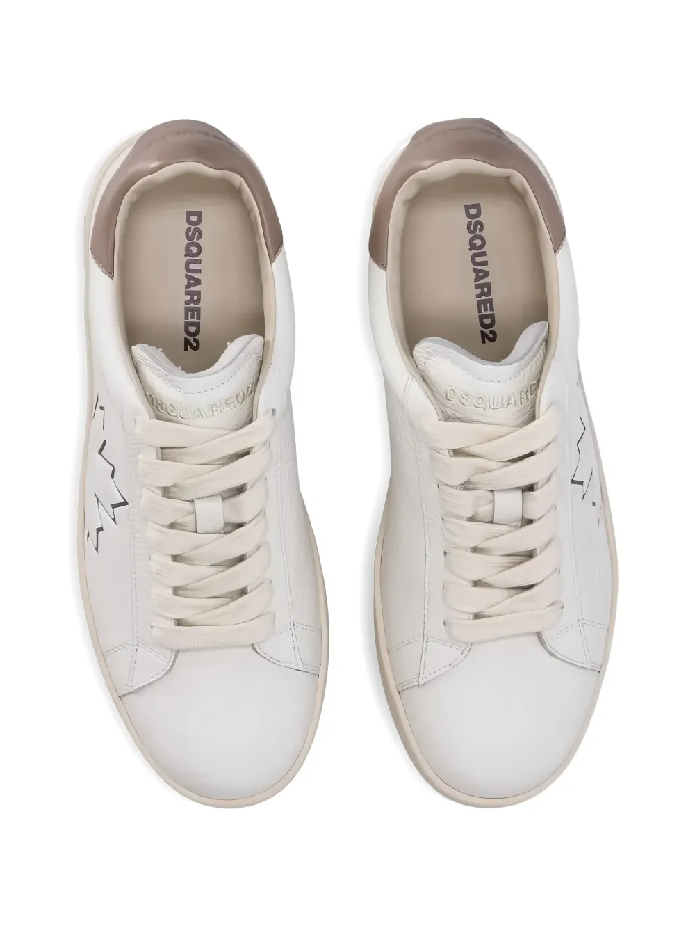 DSQUARED2 Sneakers met blad-verfraaiing Beige