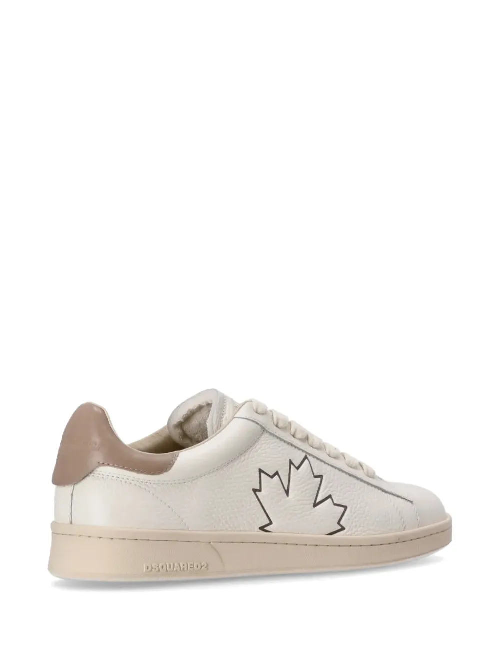 DSQUARED2 Sneakers met blad-verfraaiing Beige