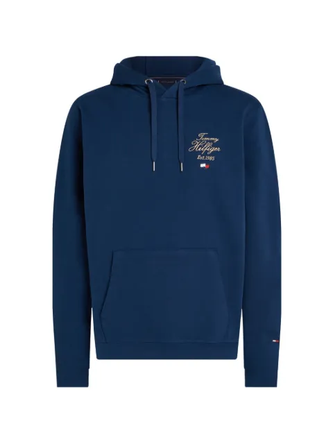 Tommy Hilfiger logo-embroidered drawstring hoodie