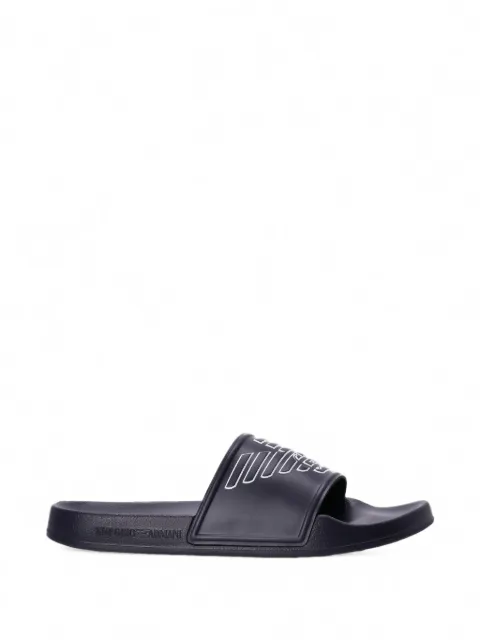 Emporio Armani logo-embossed slides