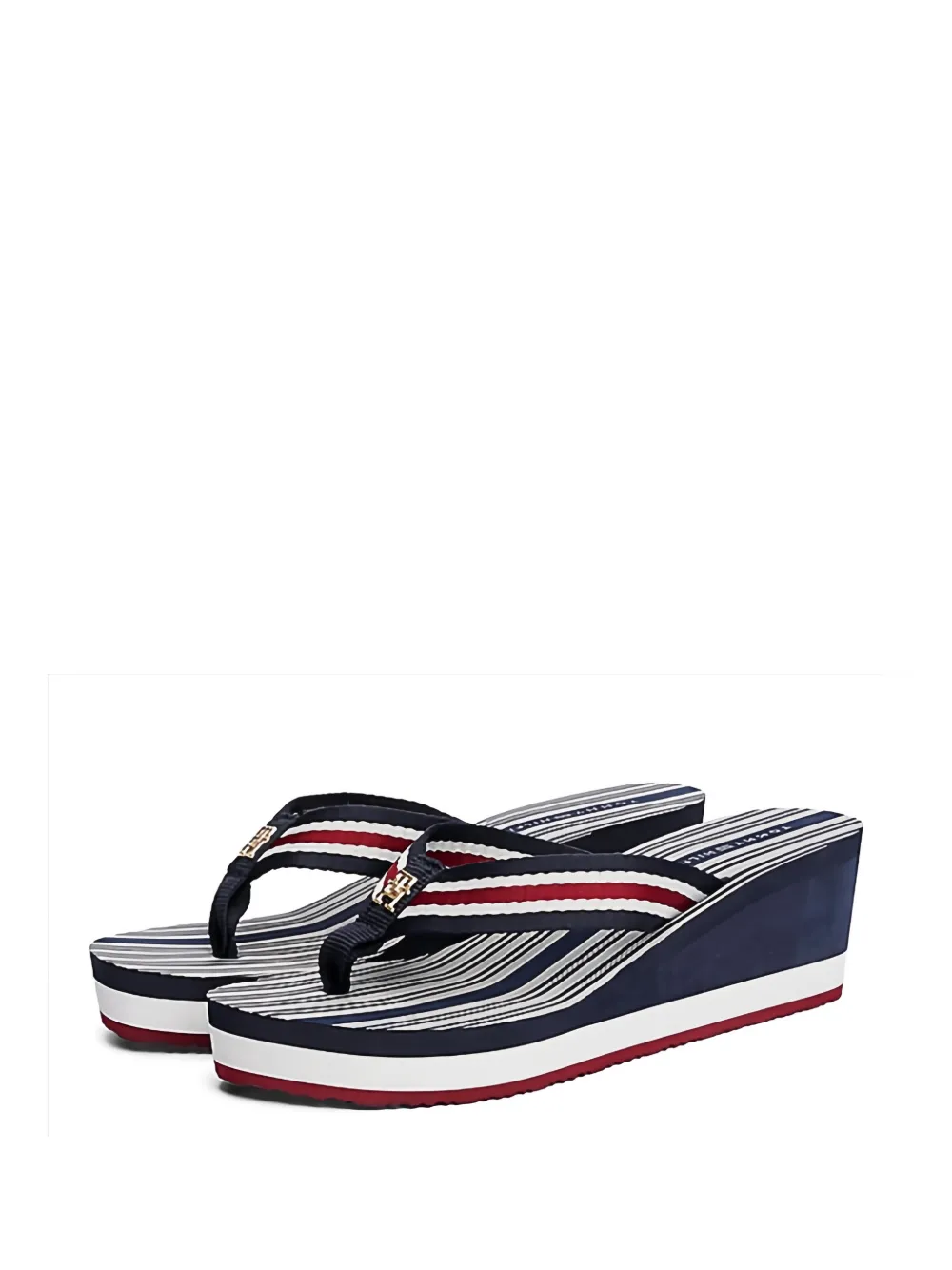 Tommy Hilfiger Sandalen met plateauzool Blauw