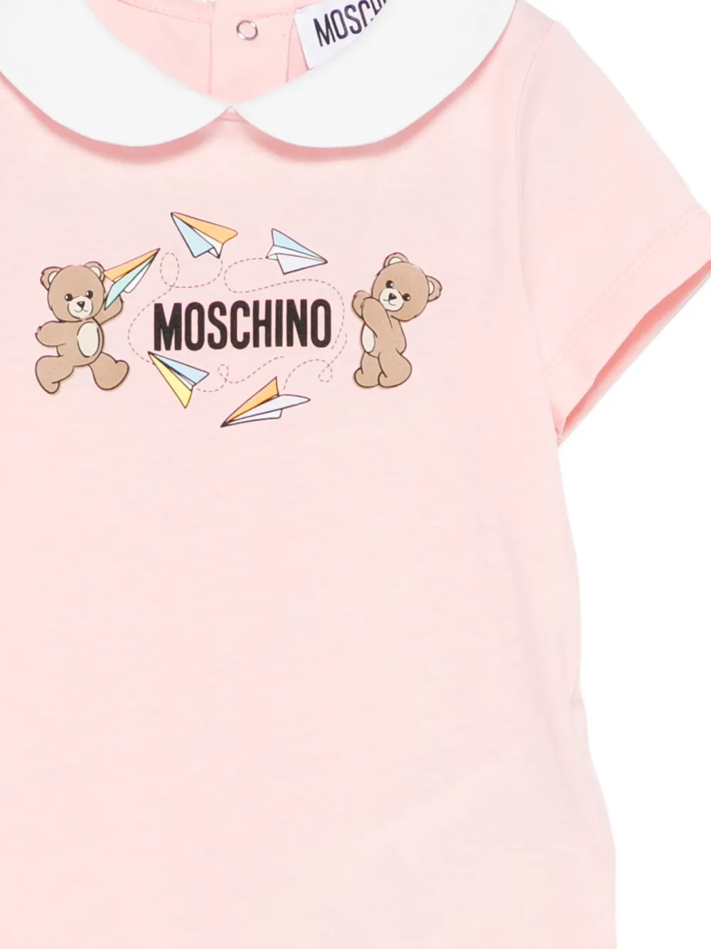 Moschino Kids Romper met print Roze