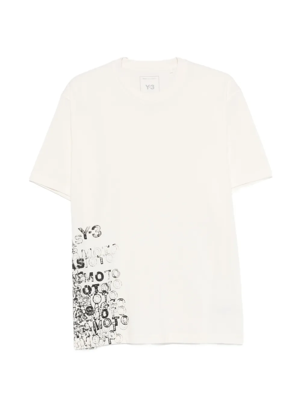 Y-3 print T-shirt - Toni neutri