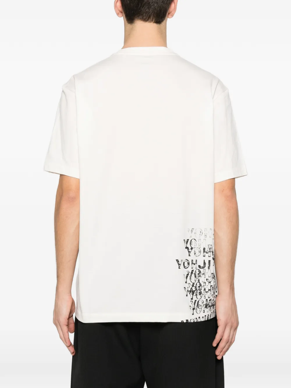 Y-3 bedrukt T-shirt Beige