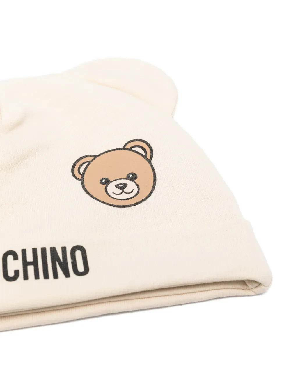 Teddy Bear-Print Beanie Set