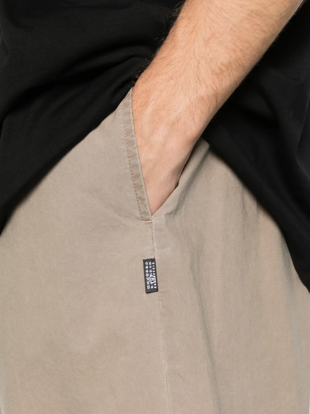 MM6 Maison Margiela Elastische shorts Beige