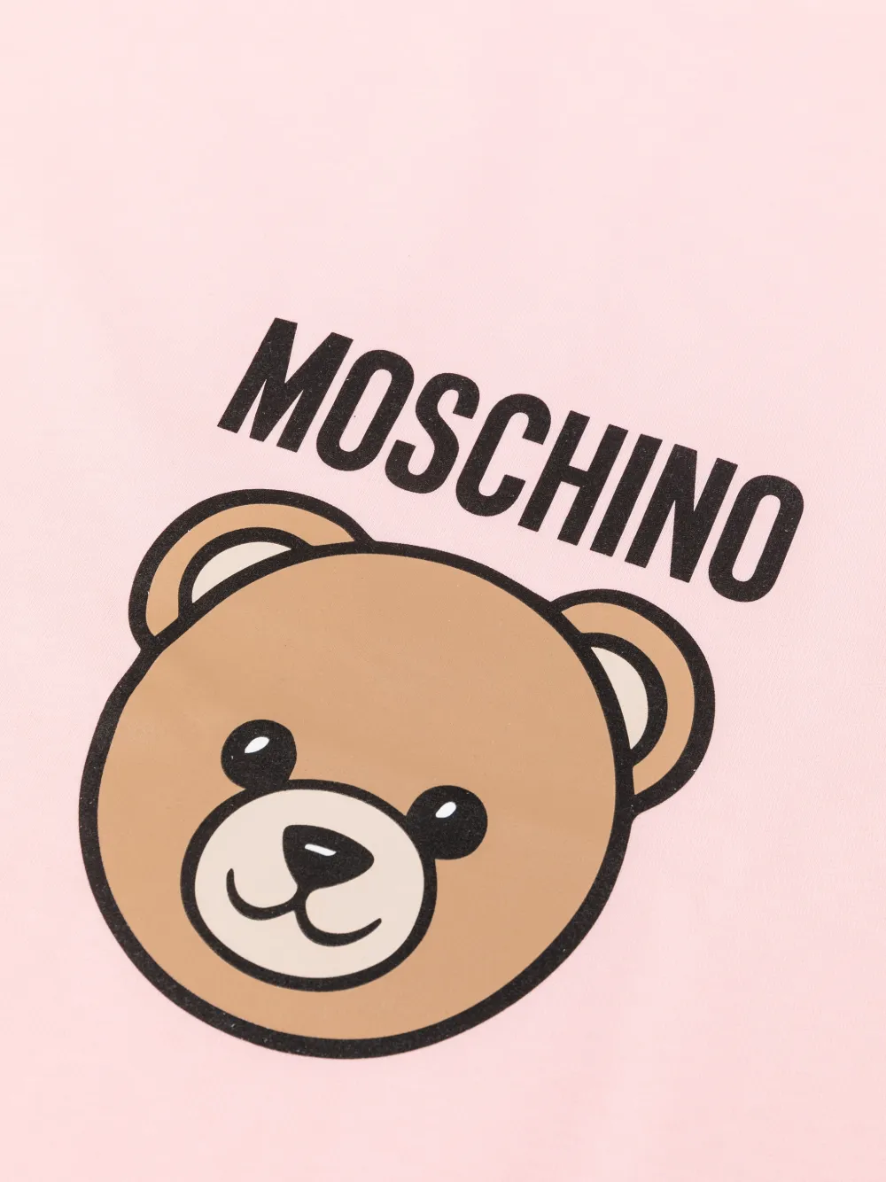 Moschino Kids bear-motif blanket - Roze
