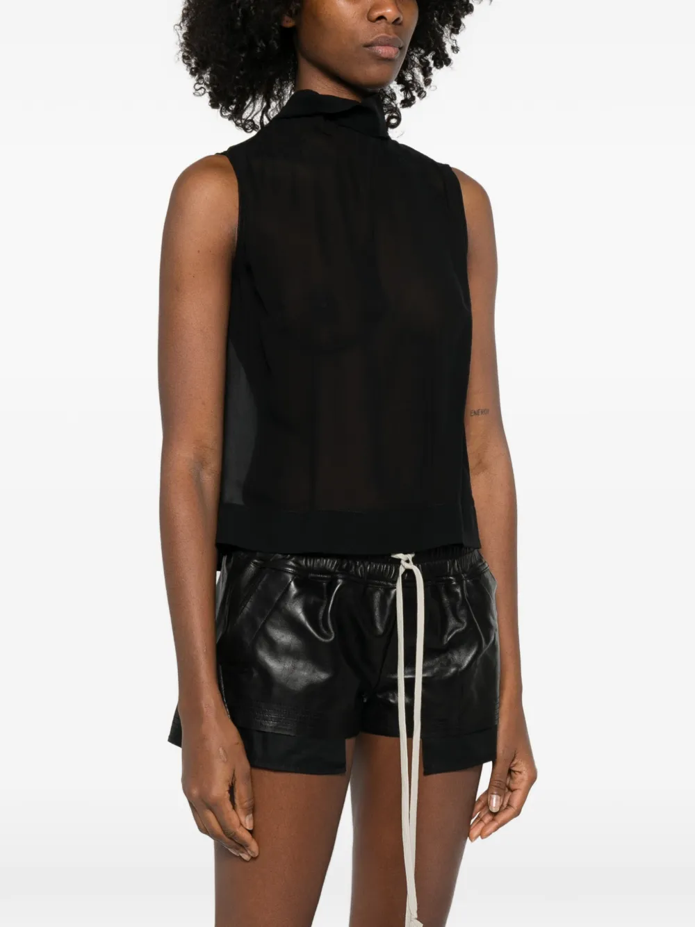 Tabard zip-up top