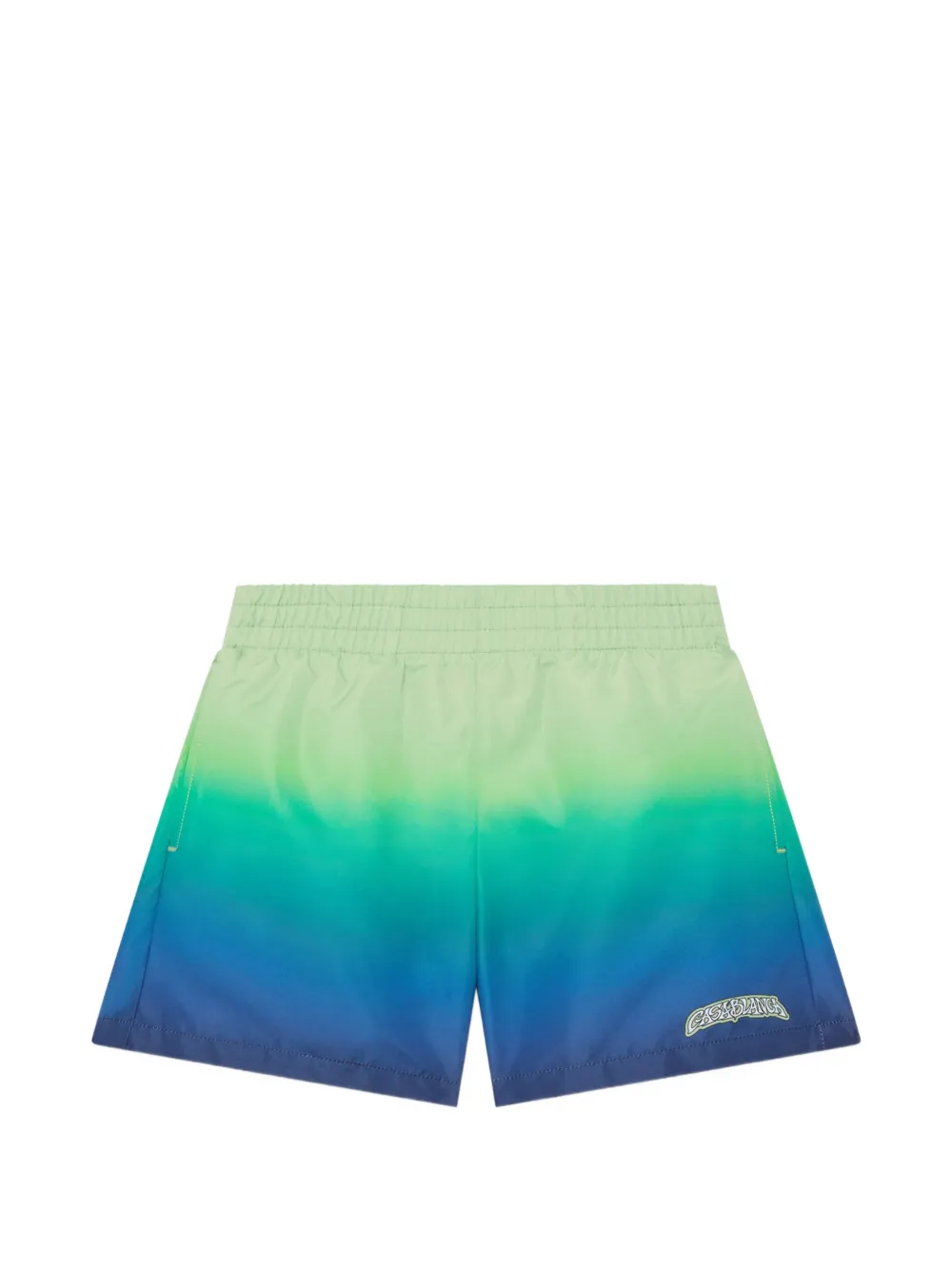 CASABLANCA KIDS gradient logo-print swim shorts - Blu