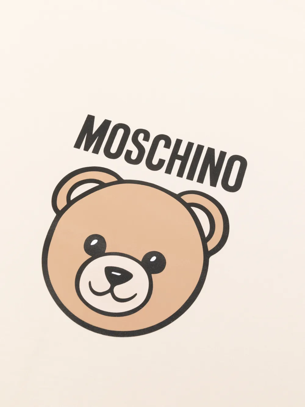 Moschino Kids bear-motif blanket - Beige