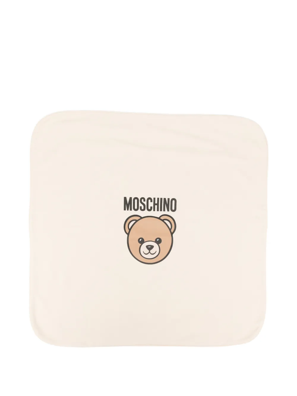Moschino Kids bear-motif blanket - Toni neutri