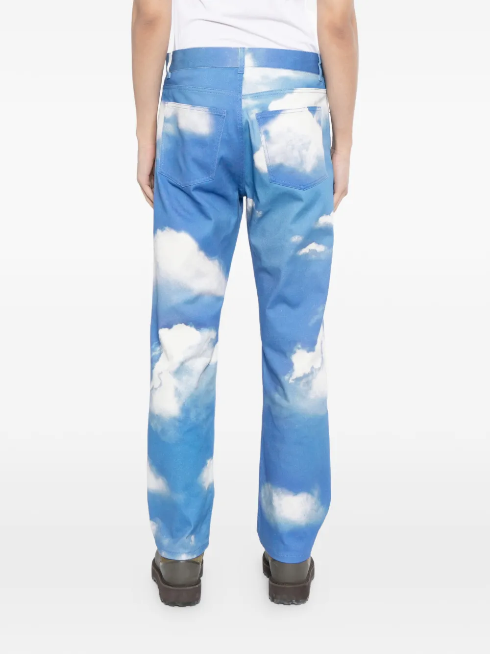 Moschino Jeans met wolkenprint Blauw