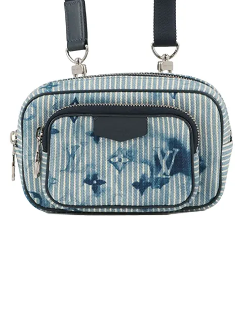 Louis Vuitton Pre-Owned 2021 Monogram Denim Watercolor Hickory Stripes Outdoor Pouch crossbody bag