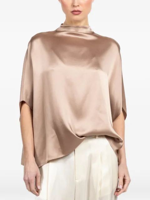 LAPOINTE satin cape blouse
