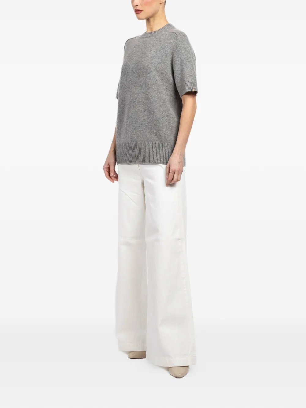 extreme cashmere Trui met korte mouwen Grijs