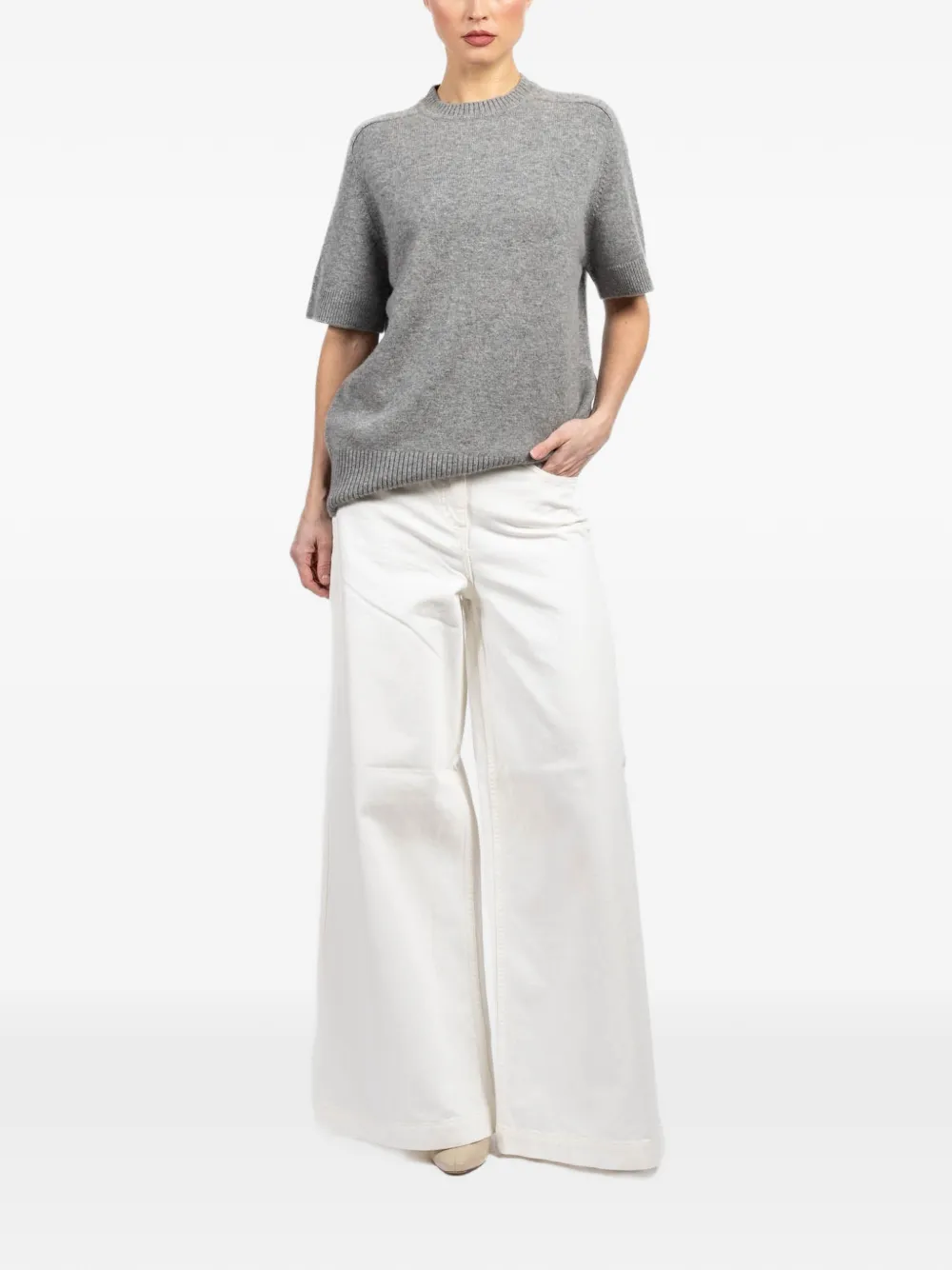 extreme cashmere Trui met korte mouwen Grijs