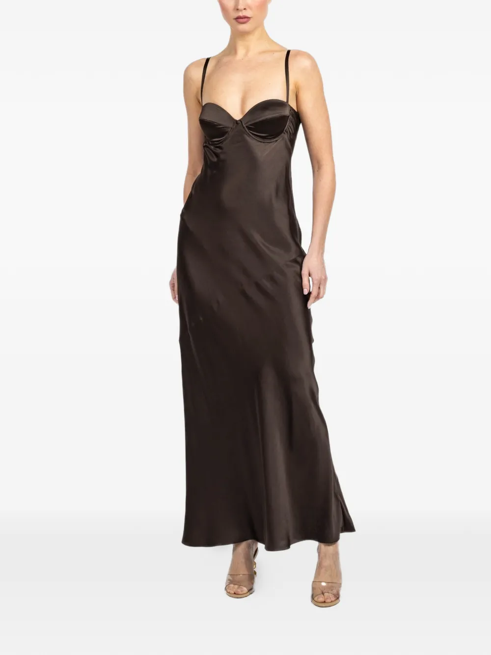 L'Agence Sayla bias-cut dress - Bruin