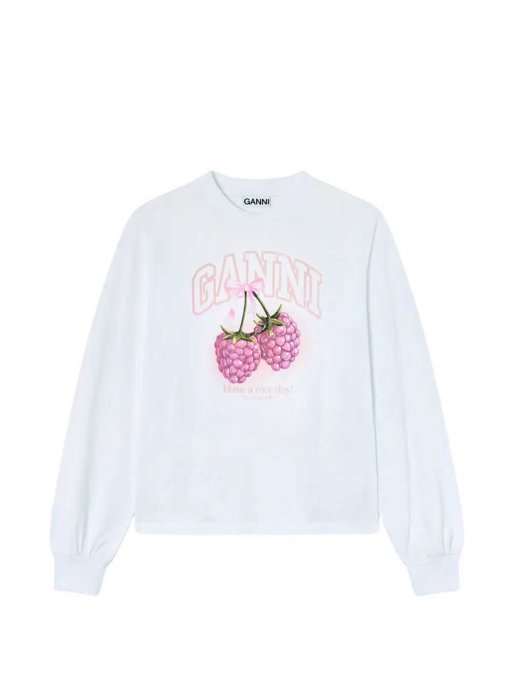 GANNI T-shirt con grafica - Bianco