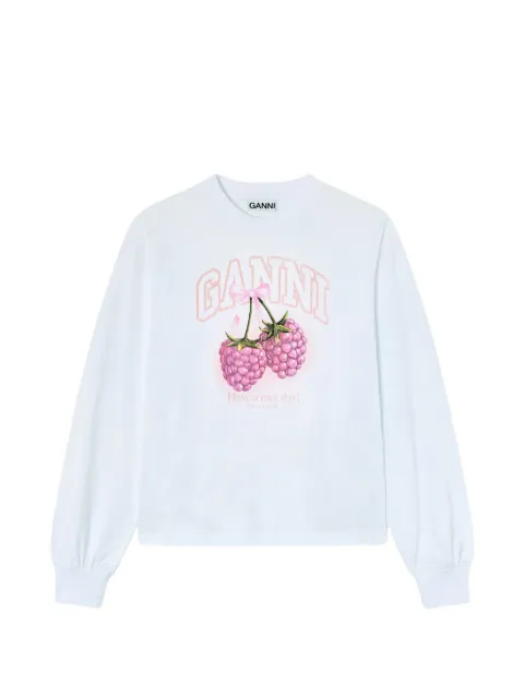 GANNI t-shirt à imprimé graphique