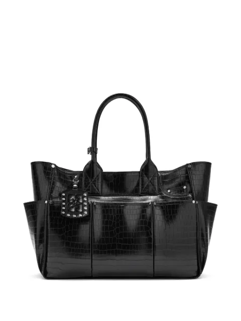 GANNI embossed studded tote bag