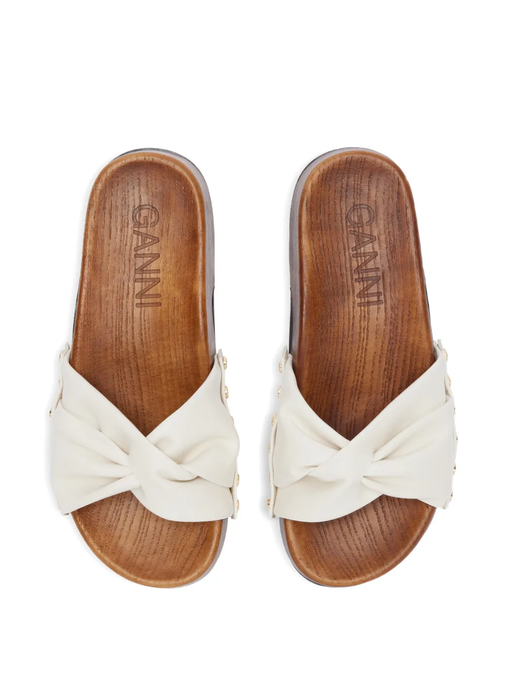 GANNI Sandalen met gedraaid detail Wit