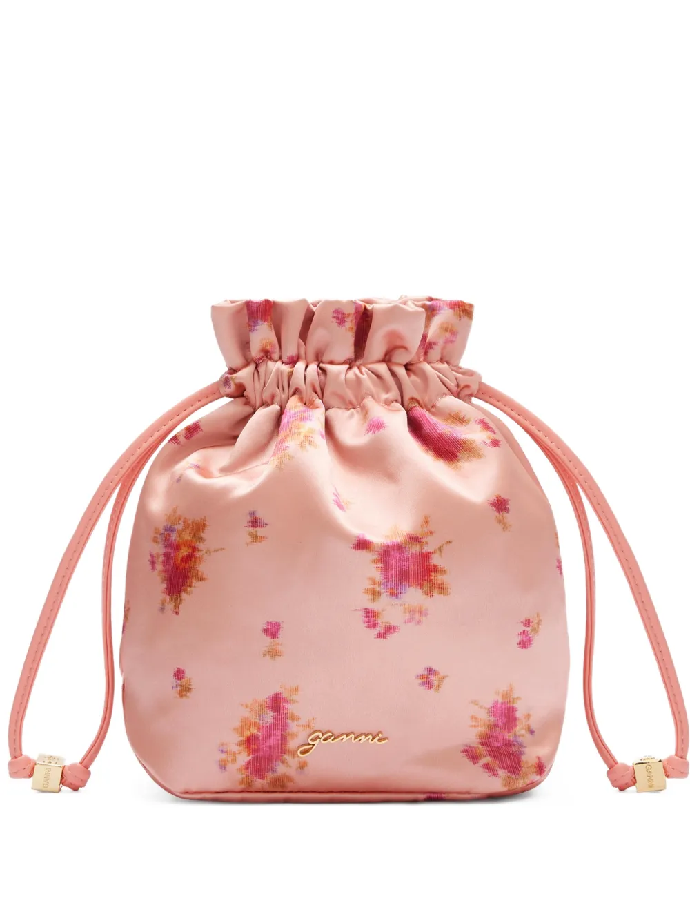 GANNI Borsa a fiori con coulisse - Rosa