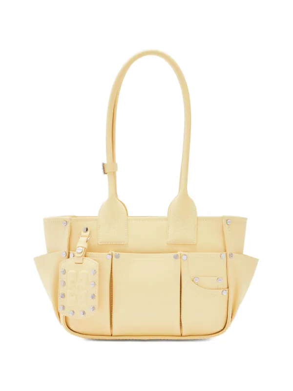 GANNI Posy スタッズ ショルダーバッグ S | イエロー | FARFETCH JP