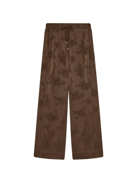 GANNI pants in brown satin