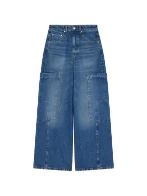 GANNI フローラル ジーンズ | ブルー | FARFETCH JP