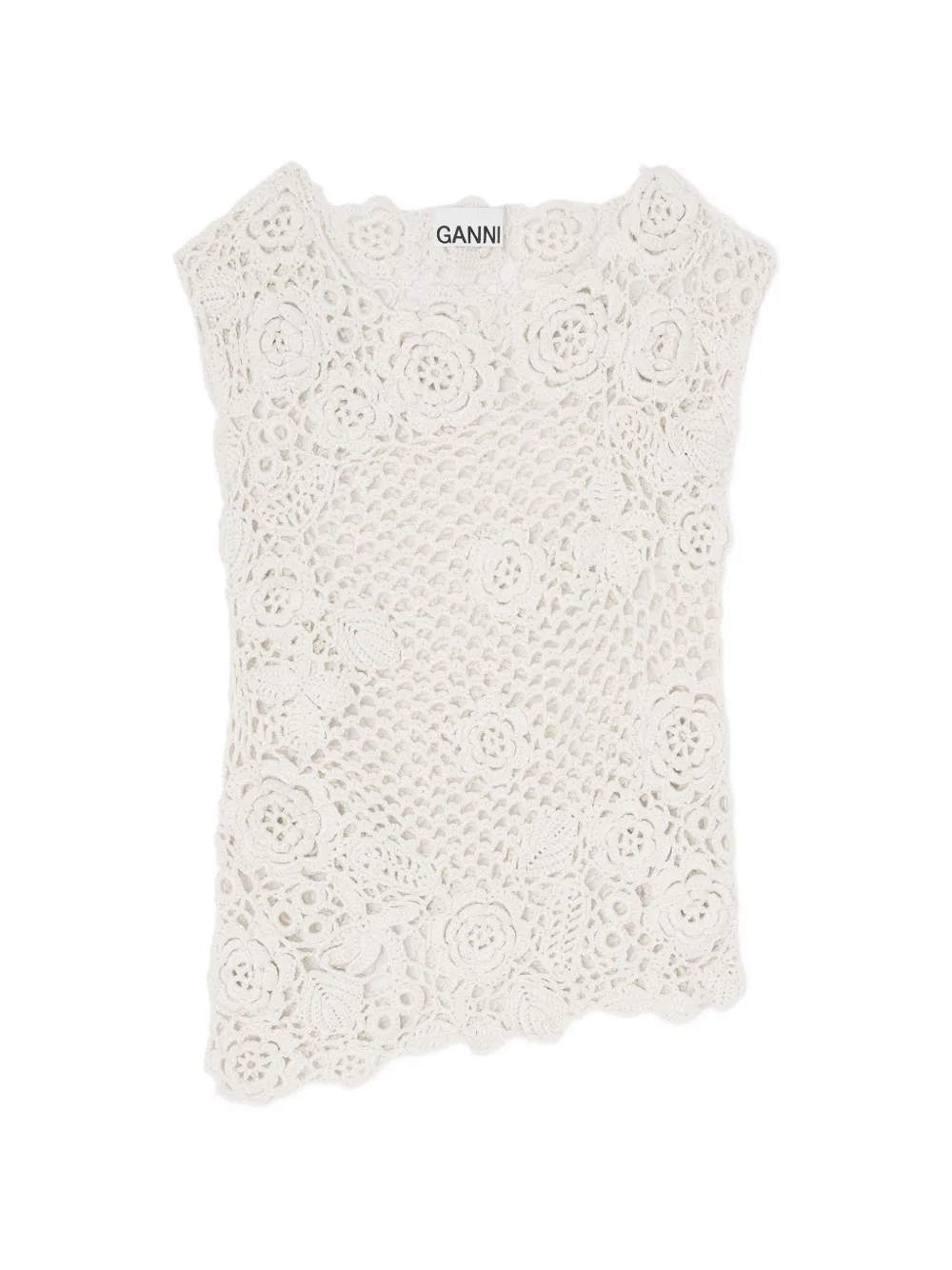 GANNI Top in maglia a fiori - Toni neutri