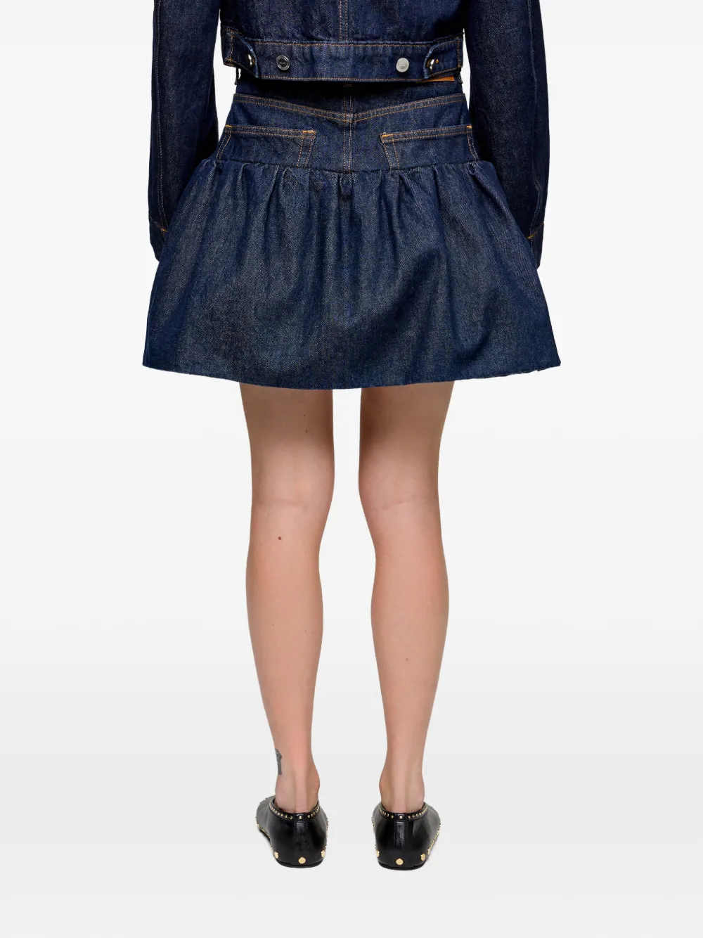 GANNI Denim rok Blauw